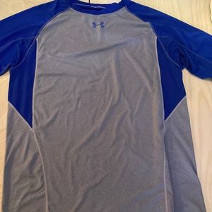 Under Armour Mens gray/blue t-shirt, size  XL